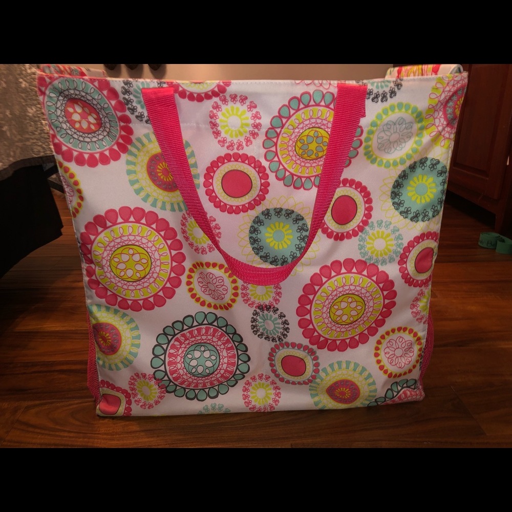 colorful thirty-one laundry basket